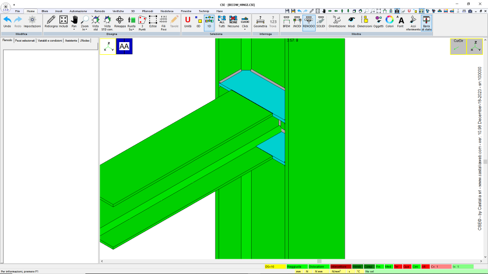 Beam-column, welded, cW1.