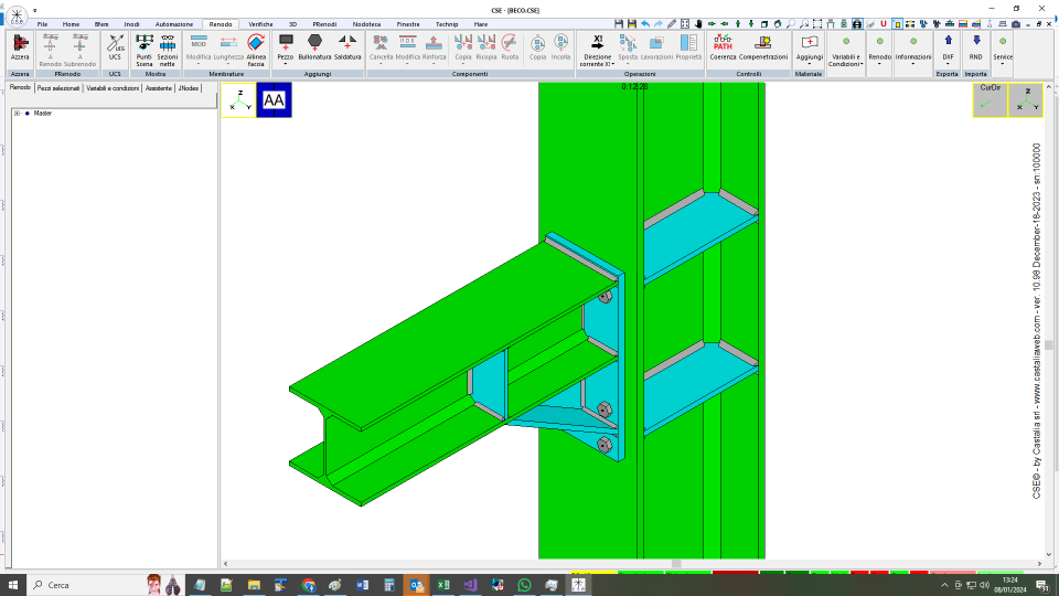 Moment connection. Haunch, bottom-extended end-plate CE2.