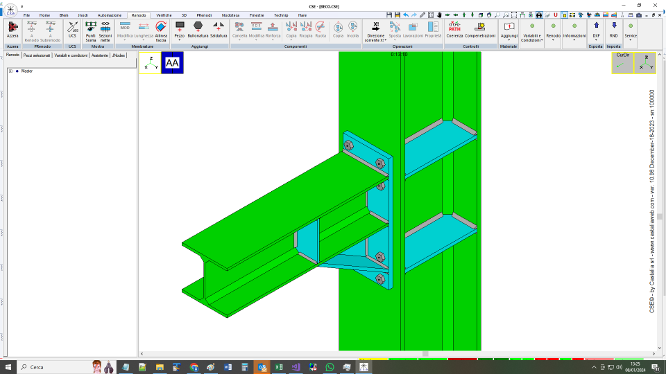Moment connection. Haunch, top-and-bottom extended end-plate CE3.